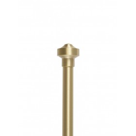 Embout Tube et support 31mm - Accessoires tringles rideaux Auro - Dôme Laiton brossé - Tringle Houles