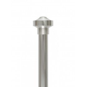 Embout Tube et support 31mm - Accessoires tringles rideaux Auro - Dôme Nickel Poli - Tringle Houles