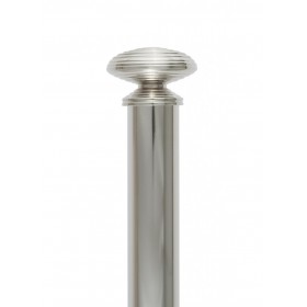 Embout Tube et support 31mm - Accessoires tringles rideaux Auro - Gérency Nickel Poli - Tringle Houles