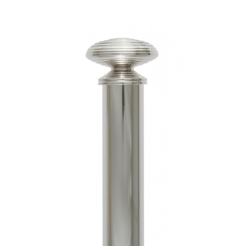 Embout Tube et support 31mm - Accessoires tringles rideaux Auro - Gérency Nickel Poli - Tringle Houles